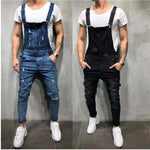 2019 HOT New Style Men's Ripped Jeans Jumpsuits Hi Street Distressed Denim Bib Overalls For Man Suspender Pants