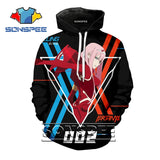 3D Print Women men hoodie Anime Long sleeve Sweatshirt DARLING in the FRANXX Zero two  Harajuku Fashion streetwear hoodies B03