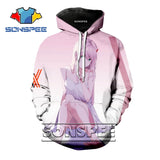 3D Print Women men hoodie Anime Long sleeve Sweatshirt DARLING in the FRANXX Zero two  Harajuku Fashion streetwear hoodies B03