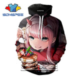 3D Print Women men hoodie Anime Long sleeve Sweatshirt DARLING in the FRANXX Zero two  Harajuku Fashion streetwear hoodies B03