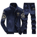 Brand Men Sportswear Sets Running Sports Fitness Tracksuit Male Two Pieces Sweatshirt+Sweatpant Gym Clothing Trainingspak Mannen