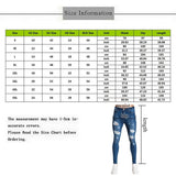 Mens Solid Color Jeans New Fashion Slim Denim Pencil Pants Hip Hop Ripped Sexy Casual Hole Ripped Design Trousers Streetwear