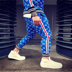 New Colorful Plaid Men Casual Zipper Set Autumn Tracksuit Set Male Sweatshirt Pocket Fashion Jackets Men Tracksuit Sets Mens set