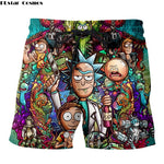 PLstar Cosmos Mens Summer Short Anime Trousers Rick and Morty Printing Casual Shorts For Men Regualr Shorts Dropshipping