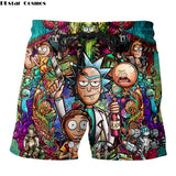 PLstar Cosmos Mens Summer Short Anime Trousers Rick and Morty Printing Casual Shorts For Men Regualr Shorts Dropshipping
